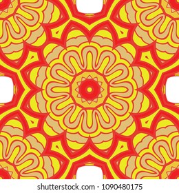 Vector Ornamental Seamless floral Pattern. Endless Texture. Geometric Ornament. For the interior design, printing, web and textile, fashion print