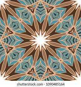 Vector Ornamental Seamless floral Pattern. Endless Texture. Geometric Ornament. For the interior design, printing, web and textile, fashion print