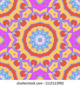 Vector Ornamental Seamless floral Pattern. Endless Texture. Geometric Ornament. For the interior design, printing, web and textile, fashion print