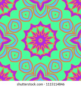Vector Ornamental Seamless floral Pattern. Endless Texture. Geometric Ornament. For the interior design, printing, web and textile, fashion print