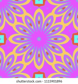 Vector Ornamental Seamless floral Pattern. Endless Texture. Geometric Ornament. For the interior design, printing, web and textile, fashion print