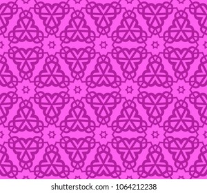 Vector Ornamental Seamless Line Pattern. Endless Texture. Geometric Ornament. For the interior design, printing, web and textile