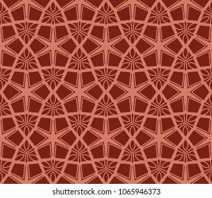 Vector Ornamental Seamless Line Pattern. Endless Texture. Geometric Ornament. For the interior design, printing, web and textile