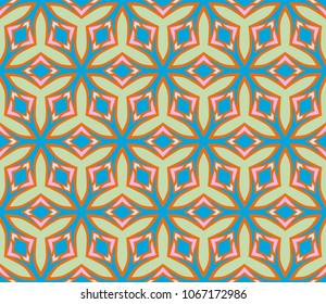 Vector Ornamental Seamless Line Pattern. Endless Texture. Geometric Ornament. For the interior design, printing, web and textile.