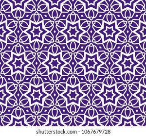 Vector Ornamental Seamless Line Pattern. Endless Texture. Geometric Ornament. For the interior design, printing, web and textile