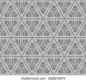 Vector Ornamental Seamless Line Pattern. Endless Texture. Geometric Ornament. For the interior design, printing, web and textile.