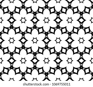 Vector Ornamental Seamless Line Pattern. Endless Texture. Geometric Ornament. For the interior design, printing, web and textile