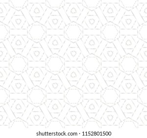 Vector Ornamental Seamless Line Pattern. Endless Texture. Geometric Ornament. For the interior design, printing, web and textile.