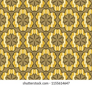 Vector Ornamental Seamless Line Pattern. Endless Texture. Floral Ornament. For the interior design, printing, web and textile.