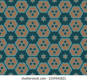 Vector Ornamental Seamless Line Pattern. Endless Texture. Floral Ornament. For the interior design, printing, web and textile.