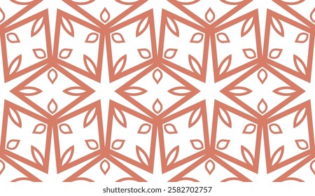 Vector Ornamental Seamless Line Pattern. Endless Texture. Geometric Ornament. For the interior design, printing, web and textile