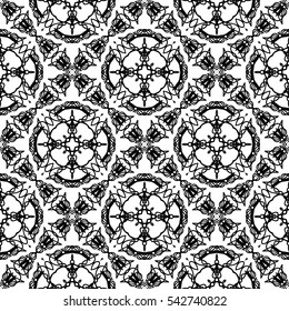 Vector Ornamental Seamless Line Pattern. Endless Texture. Oriental Geometric Ornament