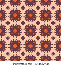 Vector ornamental seamless pattern. Background and wallpaper in ethnic style. Vector illustration can be used for backgrounds, motifs, textile, wallpapers, fabrics, gift wrapping, templates.	