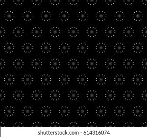 Vector ornamental seamless pattern, dark minimalist geometric background, abstract monochrome minimal floral texture. Stylish modern design element for prints, decor, digital, fabric, textile, cloth