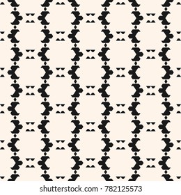 Vector ornamental seamless pattern in ethnic style. Black and white tribal ornament with simple geometric shapes. Abstract background texture in traditional folk style. Design for decoration, textile