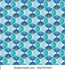 Vector Ornamental Seamless Pattern. Geometric Flower Stylish Texture. Abstract Retro Tile Texture. Beautiful pastel color palette.