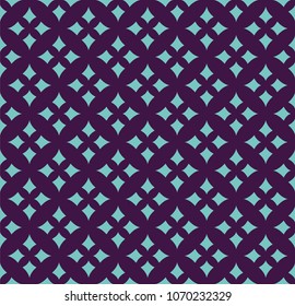 Vector Ornamental Seamless Pattern. Geometric Flower Stylish Texture. Abstract Retro Tile Texture.