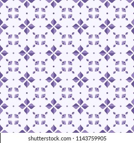 Vector Ornamental Seamless Pattern. Geometric Flower Stylish Texture. Abstract Retro Tile Texture.