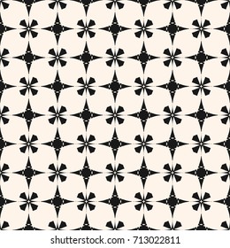 Vector ornamental seamless pattern. Geometric stars ornament. Arabian motif, oriental texture, abstract mosaic. Elegant monochrome background. Design for decoration, textile, ceramic tiles, wallpaper