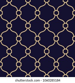  Vektor ornamental nahtlose Muster. Goldener Hintergrund und Tapete im arabischen Stil. Vektorgrafik für Ihr Design. 