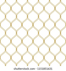 Vector ornamental seamless pattern. Gold background and wallpaper in Arabic style. Vector illustration for your design. 
