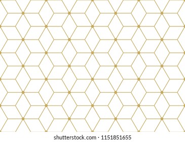 Vector ornamental seamless pattern. Gold background and wallpaper in Arabic style. Geometric pattern. Vector illustration for your design.