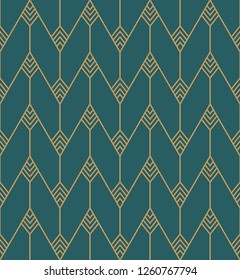 Vector ornamental seamless pattern. Gold background and wallpaper in Arabic style. Geometric pattern. Vector illustration for your design.