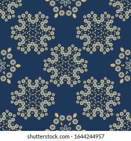 Vector ornamental seamless pattern. Vector illustration can be used for backgrounds, motifs, textile, wallpapers, fabrics, gift wrapping, templates. Design Paper For Scrapbook. Vector.