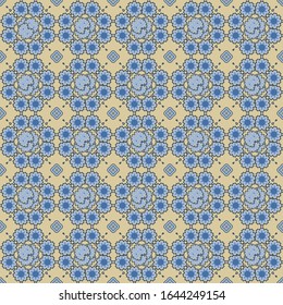 Vector ornamental seamless pattern. Vector illustration can be used for backgrounds, motifs, textile, wallpapers, fabrics, gift wrapping, templates. Design Paper For Scrapbook. Vector.