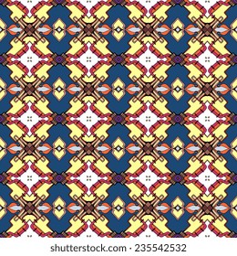 Vector ornamental seamless pattern. Repeating decorative geometric elements.