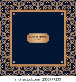 Vector ornamental square frame. Vector illustration can be used for backgrounds, motifs, textile, wallpapers, fabrics, gift wrapping, templates. Vector.