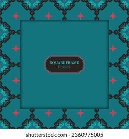 Vector ornamental square frame. Vector illustration can be used for backgrounds, motifs, textile, wallpapers, fabrics, gift wrapping, templates. Vector.