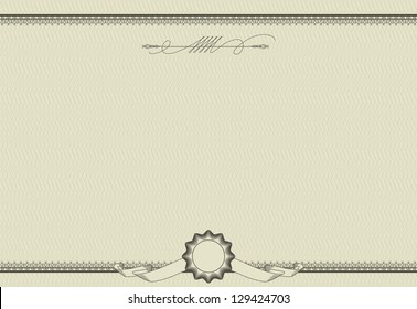 Vector Ornamental Template Detailed Certificate Retro Stock Vector ...