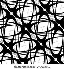Vector Ornamental Texture on White Background. Abstract Geometric Pattern