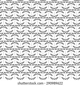 Vector Ornamental Texture on White Background. Abstract Geometric Pattern