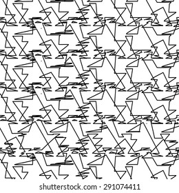 Vector Ornamental Texture on White Background. Abstract Geometric Pattern