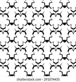 Vector Ornamental Texture on White Background. Abstract Geometric Pattern