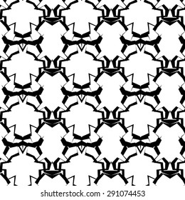 Vector Ornamental Texture on White Background. Abstract Geometric Pattern