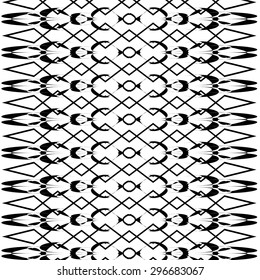Vector Ornamental Texture on White Background. Abstract Geometric Pattern