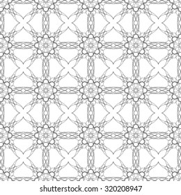 Vector Ornamental Texture on White Background. Abstract Geometric Pattern