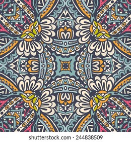 Vector ornamental tribal Abstract Seamless Colorful Pattern