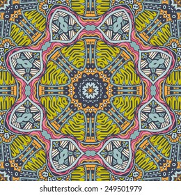 Vector ornamental tribal Abstract Seamless Colorful Pattern