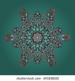 Vector ornamental winter illustration for decoration, Christmas greeting cards, invitation template. Coloring pages. Zentangle elegant snow flake.