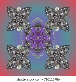 Vector ornamental winter illustration for decoration, Christmas greeting cards, invitation template. Coloring pages. Zentangle elegant snow flake.