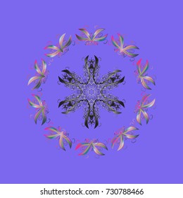 Vector ornamental winter illustration for decoration, Christmas greeting cards, invitation template. Coloring pages. Zentangle elegant snow flake.