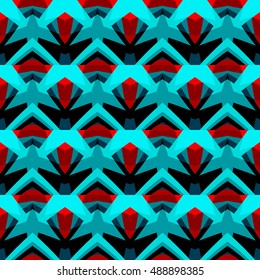 Vector ornaments. Abstract geometric pattern. Cloth design, wallpaper.