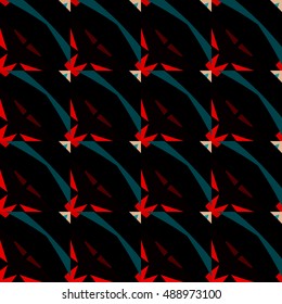 Vector ornaments. Abstract geometric pattern. Cloth design, wallpaper.