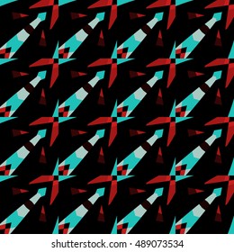 Vector ornaments. Abstract geometric pattern. Cloth design, wallpaper.