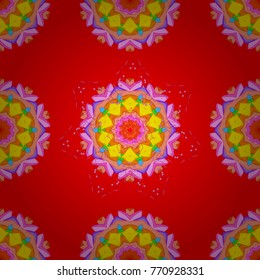 Vector ornaments, background. Seamless pattern with abstract ornament. Seamless pattern with Mandalas.