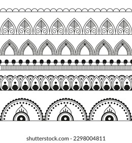 Vector ornaments for creating mandalas, tattoos, mehendi